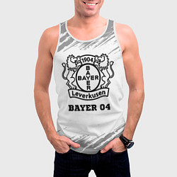 Майка-безрукавка мужская Bayer 04 sport на светлом фоне, цвет: 3D-белый — фото 2