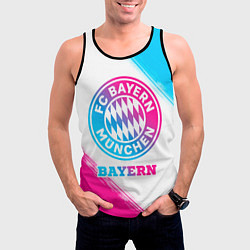 Майка-безрукавка мужская Bayern neon gradient style, цвет: 3D-черный — фото 2