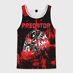 Майка-безрукавка мужская Predator blood, цвет: 3D-белый