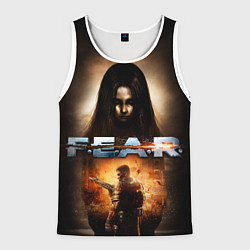 Майка-безрукавка мужская FEAR - project origin, цвет: 3D-белый