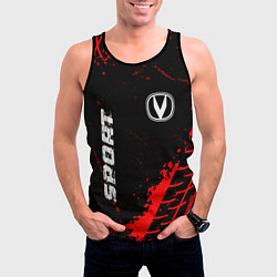 Майка-безрукавка мужская Changan red sport tires, цвет: 3D-черный — фото 2