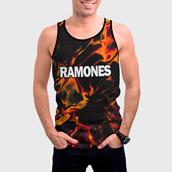 Майка-безрукавка мужская Ramones red lava, цвет: 3D-черный — фото 2
