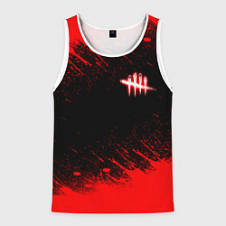 Майка-безрукавка мужская Dead by daylight огненный, цвет: 3D-белый