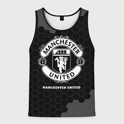 Майка-безрукавка мужская Manchester United sport на темном фоне, цвет: 3D-черный