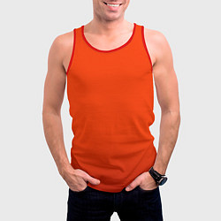 Майка-безрукавка мужская Пылкий красно-оранжевый градиент, цвет: 3D-красный — фото 2