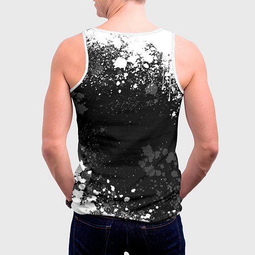 Мужская майка без рукавов Орден великой отечественной - брызги белые / 3D-Белый – фото 4