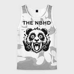 Майка-безрукавка мужская The Neighbourhood рок панда на светлом фоне, цвет: 3D-белый