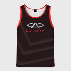 Майка-безрукавка мужская Cherry - logo, цвет: 3D-красный