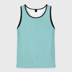 Майка-безрукавка мужская Светлый бирюзовый паттерн однотонный, цвет: 3D-черный