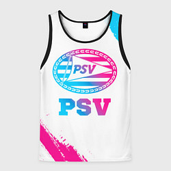 Майка-безрукавка мужская PSV neon gradient style, цвет: 3D-черный