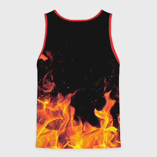 Мужская майка без рукавов Виктор - имя в огне / 3D-Красный – фото 2