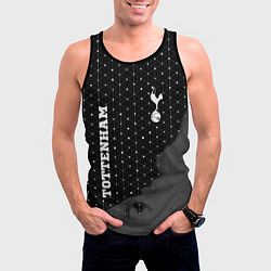 Майка-безрукавка мужская Tottenham sport на темном фоне вертикально, цвет: 3D-черный — фото 2