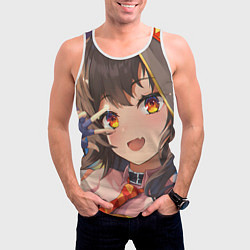 Майка-безрукавка мужская Konosuba Мэгумин cute, цвет: 3D-белый — фото 2