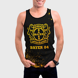 Майка-безрукавка мужская Bayer 04 - gold gradient, цвет: 3D-черный — фото 2
