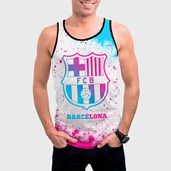 Майка-безрукавка мужская Barcelona neon gradient style, цвет: 3D-черный — фото 2