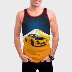 Майка-безрукавка мужская Спортивный японский автомобиль, цвет: 3D-красный — фото 2