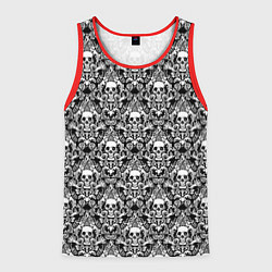 Майка-безрукавка мужская Skull patterns, цвет: 3D-красный