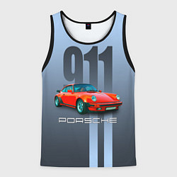 Майка-безрукавка мужская Винтажный автомобиль Porsche 911 Carrera, цвет: 3D-черный