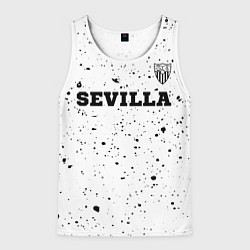 Майка-безрукавка мужская Sevilla sport на светлом фоне посередине, цвет: 3D-белый