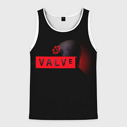 Майка-безрукавка мужская Valve afro logo, цвет: 3D-белый