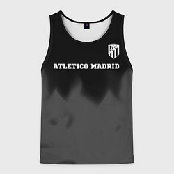 Майка-безрукавка мужская Atletico Madrid sport на темном фоне посередине, цвет: 3D-черный
