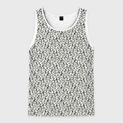 Мужская майка без рукавов Чёрно-оливковый пёстрый