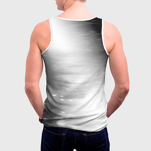 Мужская майка без рукавов Inter sport на светлом фоне / 3D-Белый – фото 4