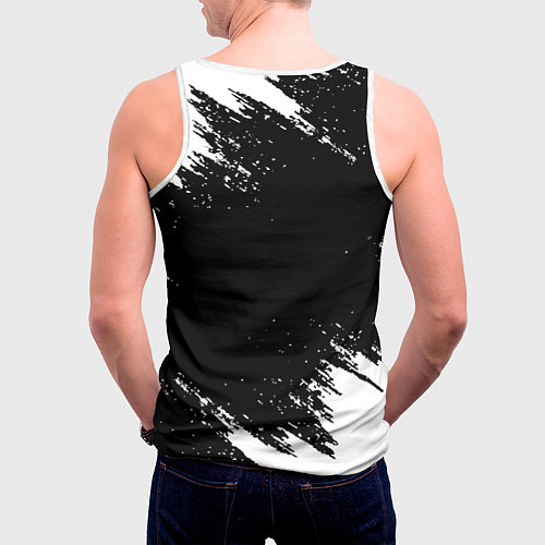 Мужская майка без рукавов Nirvana текустура краски / 3D-Белый – фото 4