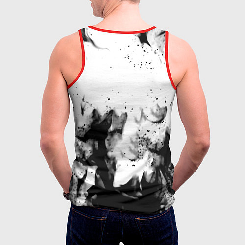 Мужская майка без рукавов Rasmus smoke steel / 3D-Красный – фото 4