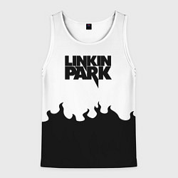 Майка-безрукавка мужская Linkin park rock fire, цвет: 3D-белый