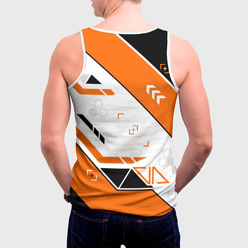 Мужская майка без рукавов Asiimov AWP skin / 3D-Белый – фото 4