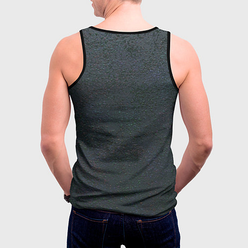 Мужская майка без рукавов Жизнь только одна / 3D-Черный – фото 4