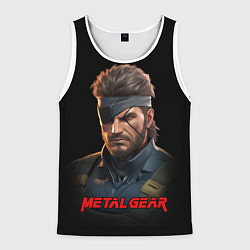 Майка-безрукавка мужская Веном Снейк из игры Metal gear, цвет: 3D-белый