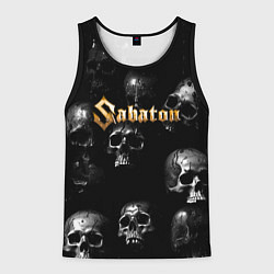 Майка-безрукавка мужская Sabaton - logo rock group, цвет: 3D-черный