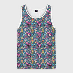 Майка-безрукавка мужская Эмо-стиль в духе 2007 года, цвет: 3D-белый