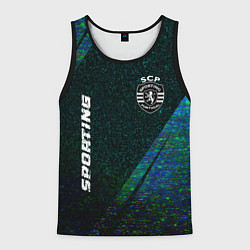 Мужская майка без рукавов Sporting glitch blue