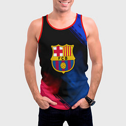 Майка-безрукавка мужская Barcelona fc club gradient smoke, цвет: 3D-красный — фото 2