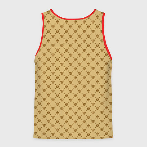 Мужская майка без рукавов Паттерн орлы бежевый luxury / 3D-Красный – фото 2