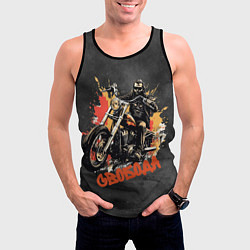 Майка-безрукавка мужская Байкер на мото, цвет: 3D-черный — фото 2