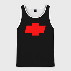 Мужская майка без рукавов Chevrolet red logo