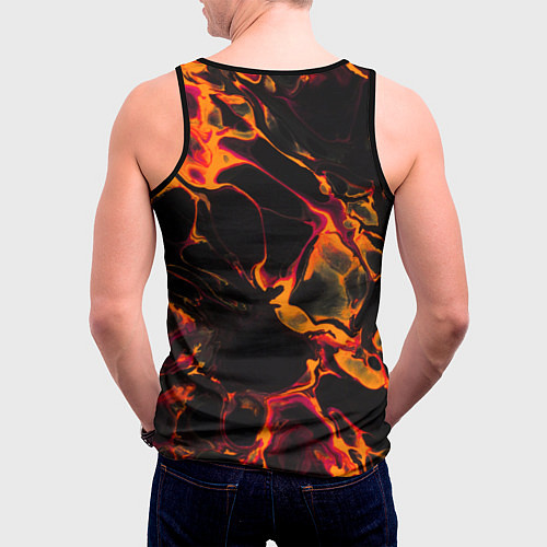 Мужская майка без рукавов AC Milan red lava / 3D-Черный – фото 4