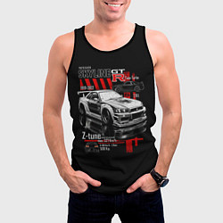 Майка-безрукавка мужская Skyline gtr34, цвет: 3D-черный — фото 2