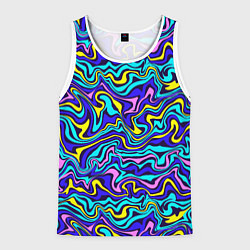 Мужская майка без рукавов Psychedelic multicolored pattern