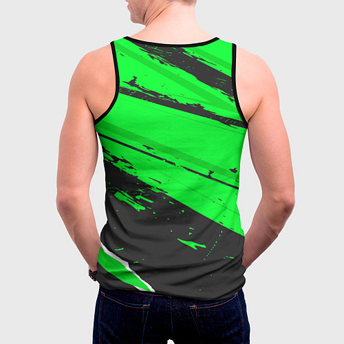 Мужская майка без рукавов Lifan sport green / 3D-Черный – фото 4