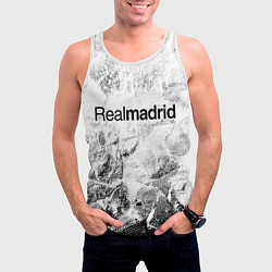Майка-безрукавка мужская Real Madrid white graphite, цвет: 3D-белый — фото 2