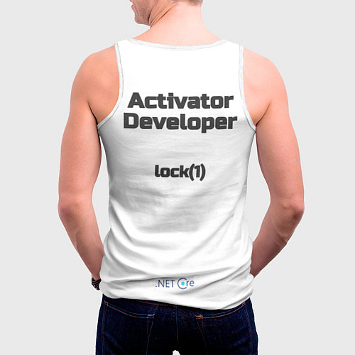 Мужская майка без рукавов Activator Developer / 3D-Белый – фото 4