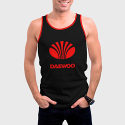 Майка-безрукавка мужская Daewoo red logo, цвет: 3D-красный — фото 2