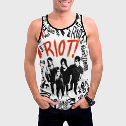 Майка-безрукавка мужская Paramore - riot, цвет: 3D-черный — фото 2