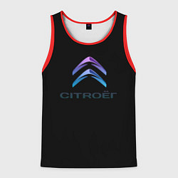 Майка-безрукавка мужская Citroen logo neon, цвет: 3D-красный