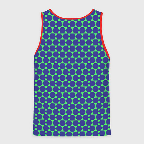 Мужская майка без рукавов Паттерн шестигранников / 3D-Красный – фото 2